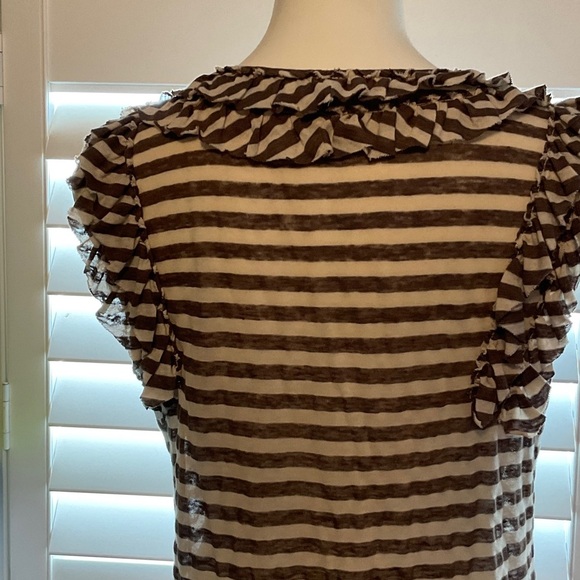 Leifsdottir Brown and White Striped Mini Dress - Picture 5 of 9